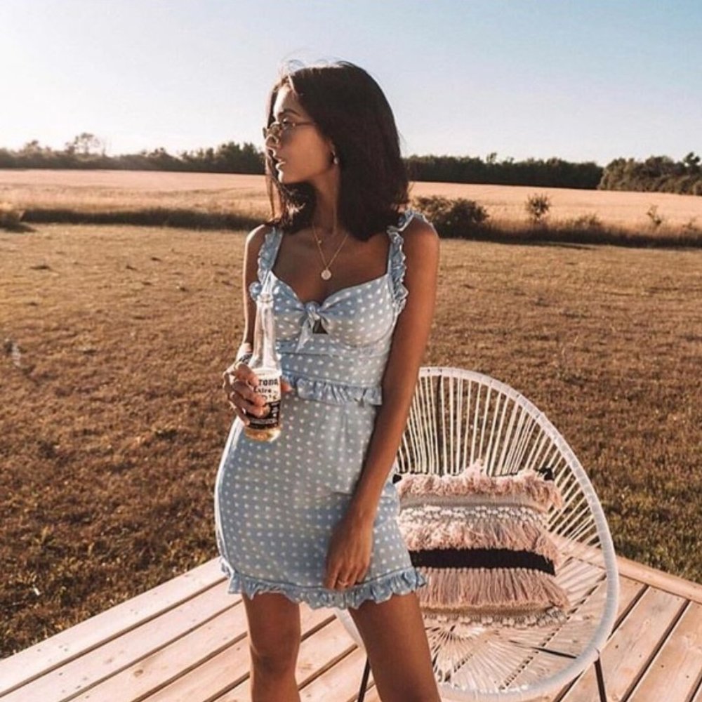 SEND OFFERS For Love and Lemons Sweetheart Mini Dress